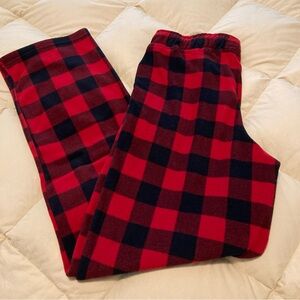 Goodfellow Red & Black Mens Pajama Bottoms Micro Fleece Size S